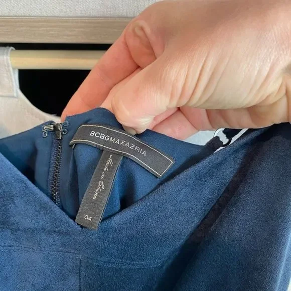 BCBGMaxAzria Navy Fringe Dress - Picture 6 of 8